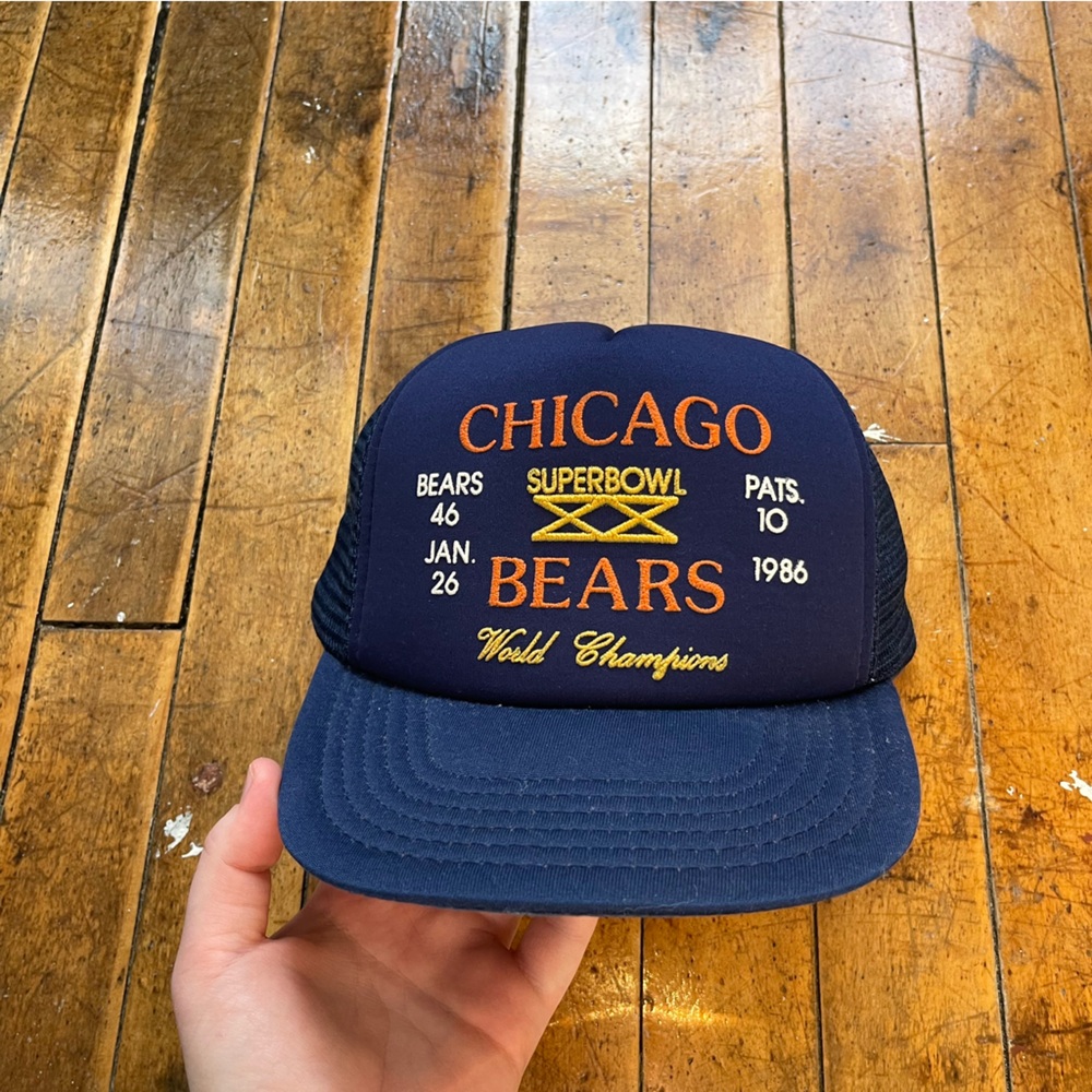 vintage chicago bears trucker hat